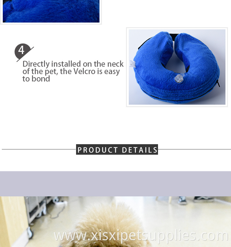 Dog Cat Protective Inflatable Collar Soft Pet Recovery Collar Does Not Block Vision E-Collar